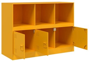 Aparador 99x39x73 cm aço amarelo mostarda
