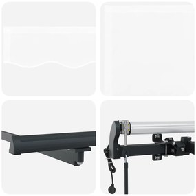 Toldo Retrátil Automático vidaXL Branco 500x350 cm