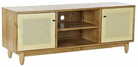 Móvel de Tv Dkd Home Decor Castanho Abeto Rotim (140 X 53 X 38 cm)