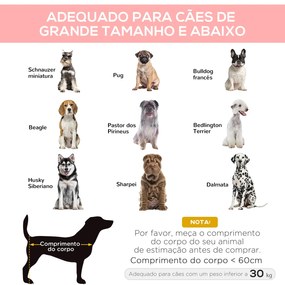 PawHut Cama Elevada para Cães Cama de Animais de Estimação com Malha T