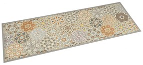 Tapete cozinha lavável 45x150 cm veludo padrão hexagonal pastel