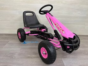 Kart a pedais para crianças PERHOUR Rosa