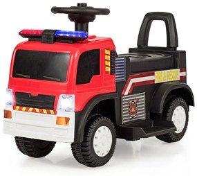 Camião de bombeiros com travão automático Motor de incêndio automático Bomba de incêndio Sirene Luzes Buzina Música para crianças 3-8 anos 67 x 39 x 4