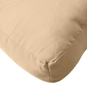 Almofadões de paletes 3 pcs mesclado tecido bege