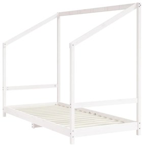 Estrutura de cama infantil 90x190 cm pinho maciço branco