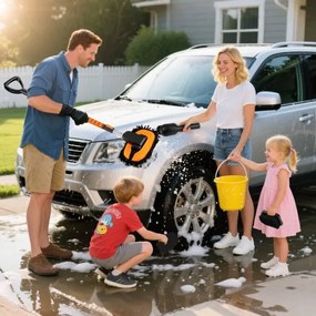 Conjunto de limpeza para automóveis com 10 peças, incluindo escovas, cabo retrátil, esponja de polimento e cabeças de esfregão sem riscos para veículo