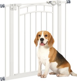 Barreira de segurança para cães, extensível, com duplo sistema de bloqueio, 74-80 x 76 cm, branca
