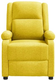 Poltrona reclinável tecido amarelo