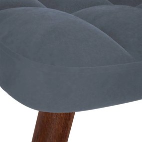 Cadeira de baloiço com banco veludo cinzento-escuro