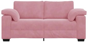 Sofá-luvas 140 cm veludo rosa