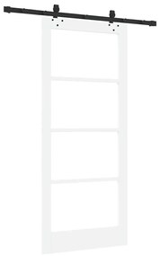 Porta Deslizante vidaXL com Conjunto de Ferragens Branca 86x198.5 cm M