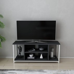 Móvel TV Rinaldo – Branco/Antracite – 120x35x50,8 cm