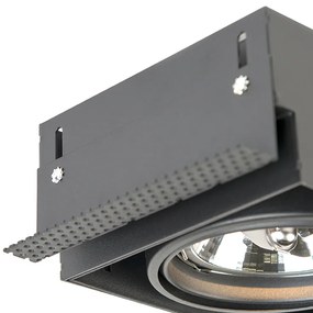 Foco de encastrar preto AR111 orientável 2-luzes trimless - ONEON Moderno