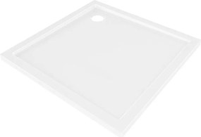 Mexen Flow base de duche quadrada slim 75 x 75 cm, branco brilhante - 46S107575