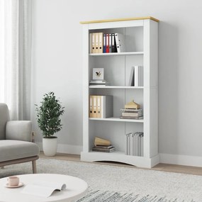 vidaXL Estante 4 prateleiras Corona pinho mexicano 80x29x150 cm branco