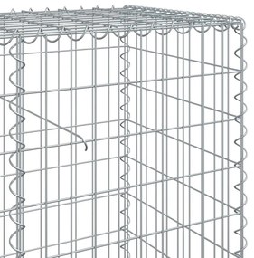 Cesto gabião com cobertura 100x50x100 cm ferro galvanizado