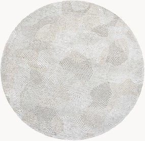 Tapete redondo jacquard lavável para interior e exterior Coral