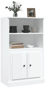 Armário alto derivados madeira 60x35,5x103,5cm branco brilhante