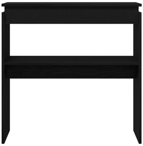 Mesa de Consola vidaXL Preta em Carvalho 80x30x80 cm em Madeira de Eng