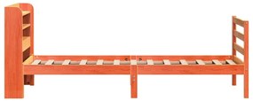 Cama sem colchão 90x200 cm pinho maciço castanho-mel