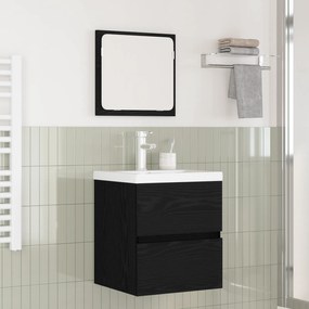 vidaXL Conjunto de Móveis para Banheiro com gaveta Montado na parede com armazenamento com espelho 3 pcs
