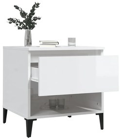 Mesa de apoio 50x46x50 cm derivados de madeira branco brilhante