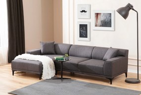 Sofá de Canto Petra – Antracite – 145 x 250 cm