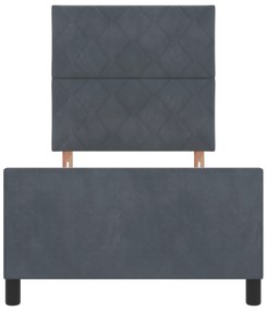Estrutura de Cama vidaXL Cinza Escuro 90x190 cm Veludo