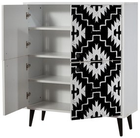 **** Armário Multiusos Multilux – Branco e Preto – 95x111x36 cm

**