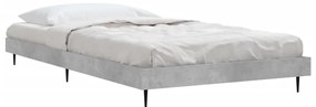 Estrutura de cama 90x190 cm derivados de madeira cinza cimento