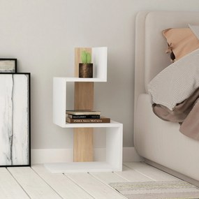 Mesa de Apoio Rosie – Branco Carvalho – 42x72x30 cm