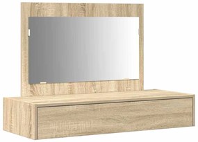 Mesa de Maquiagem Suspensa Carvalho Sonoma 100x40x70 cm