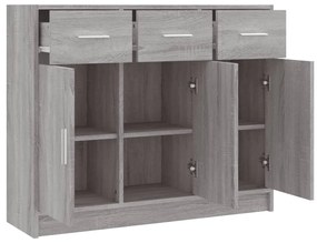 Aparador 91x28x75 cm derivados de madeira cinzento sonoma