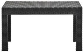 Mesa de jardim 58x58x41 cm vime PP antracite