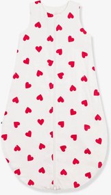 Saco de bebé estampado com corações branco