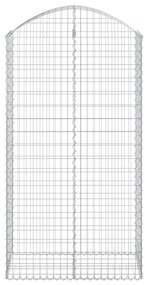 Cesto gabião arqueado 100x50x180/200 cm ferro galvanizado