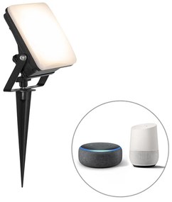 Projetores inteligentes preto 12,8 cm incl. LED IP65 com estaca para o chão - Ruud