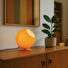 Candeeiro de Mesa Retro Laranja com Vidro - Mabel