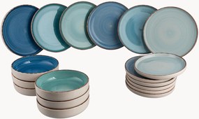 Conjunto de loiça em cerâmica Modern Baita, 6 pessoas, conjunto de 18