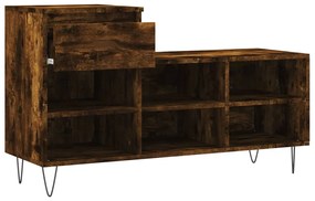 Sapateira 102x36x60 cm derivados de madeira carvalho fumado