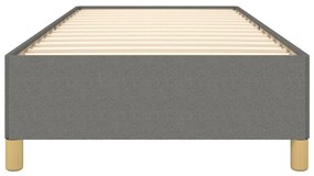 Estrutura de cama sem colchão 80x200 cm tecido cinzento-escuro