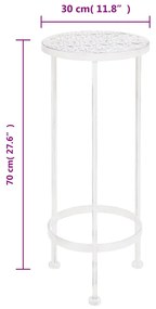 Suporte para plantas 3 pcs estilo vintage metal antigo branco