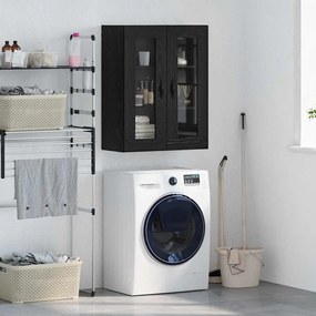 vidaXL Armário de parede Carvalho Preto 69,5 x 34 x 90 cm