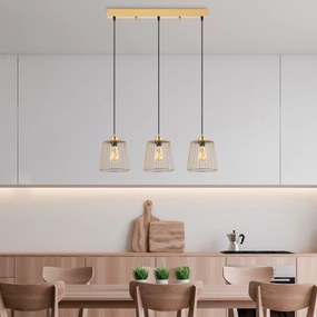 Candeeiro Chandelier Pirlo – Dourado Brilhante – 68 x 16 x 114 cm
