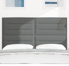 Cabeceira Design Lines Cinza Escuro 140 cm Tecido