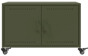 Mesa de centro 68x50x43,5 cm aço verde azeitona