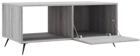 Mesa de centro 90x50x40 cm derivados de madeira cinzento sonoma