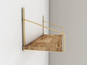 Prateleira Dekoratif Duvar Rafı – Ouro Castanho – 45x16x16 cm | Tribo