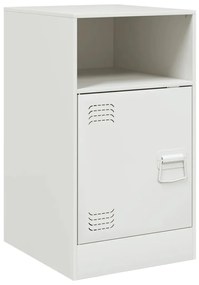 Mesas de cabeceira 2 pcs 34,5x39x62 cm aço branco