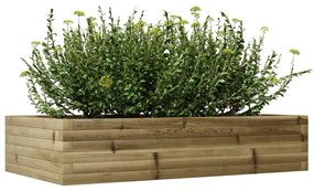 Vaso/floreira de jardim 110x60x23cm madeira de pinho impregnada